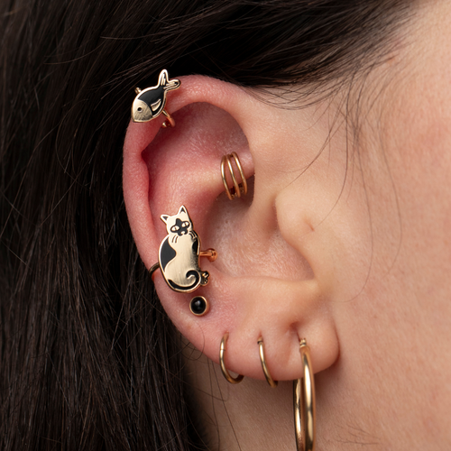 Cat & Fish Ear Cuffs