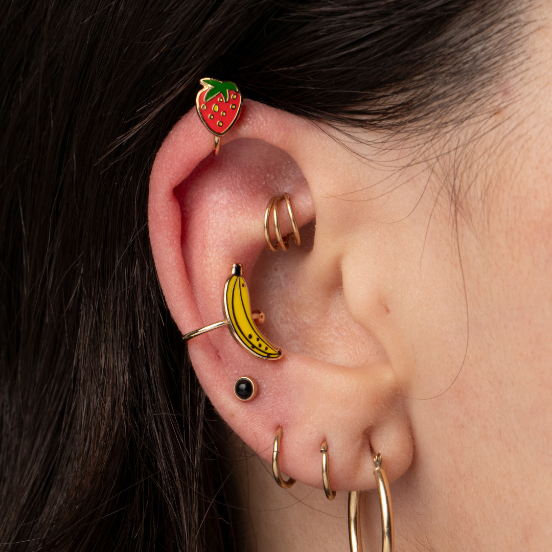 Strawberry &amp; Banana Ear Cuffs