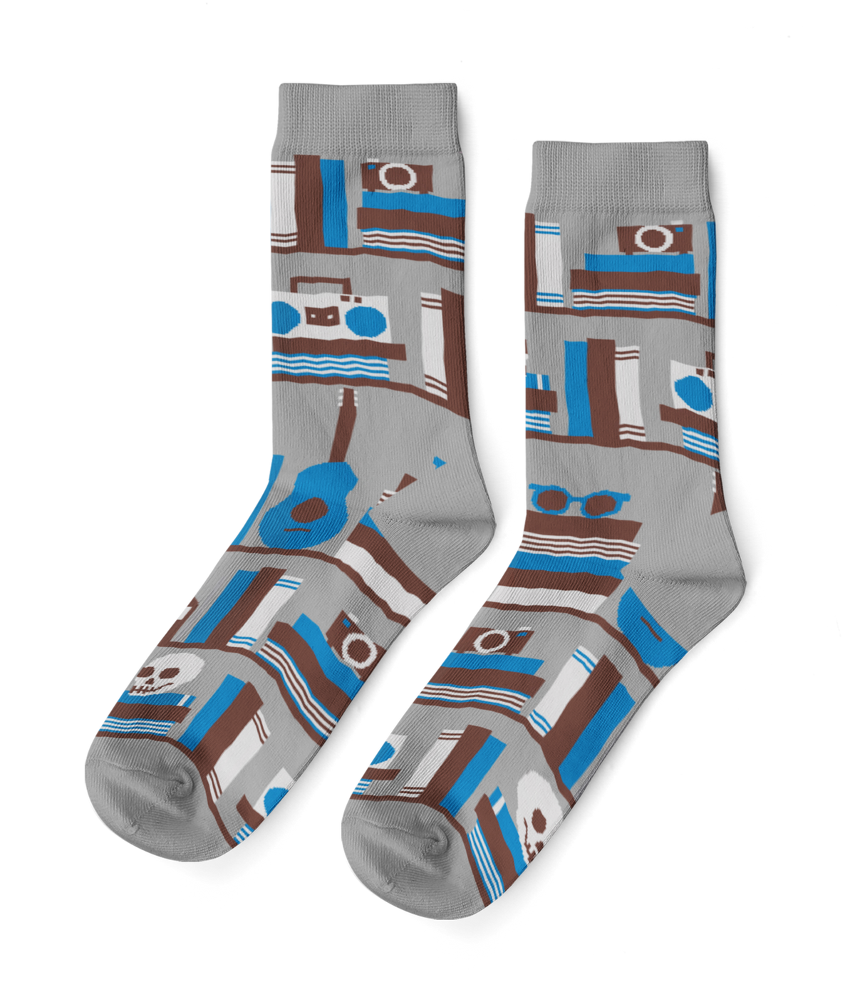 Bookshelf Crew Socks - Large