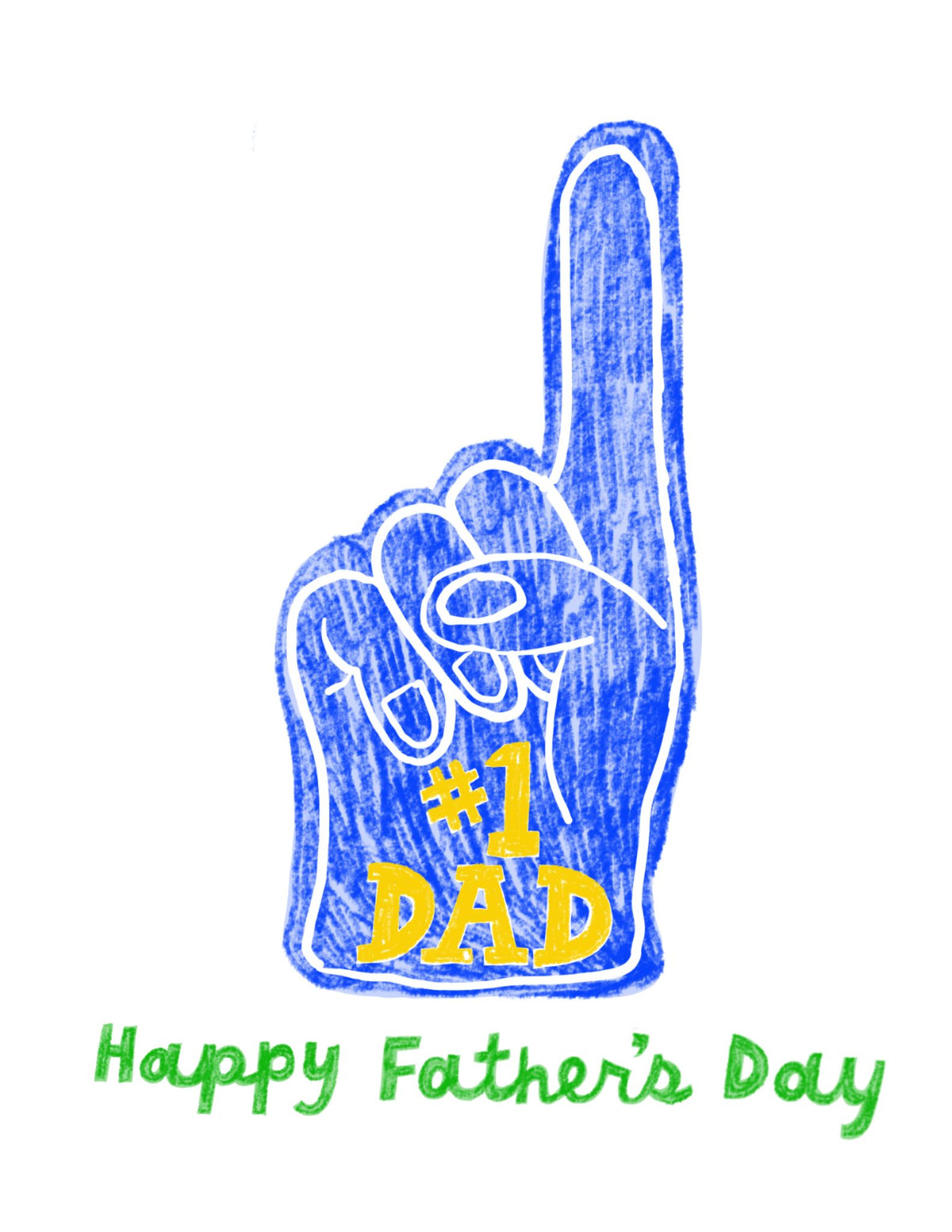 #1 Dad Risograph Card