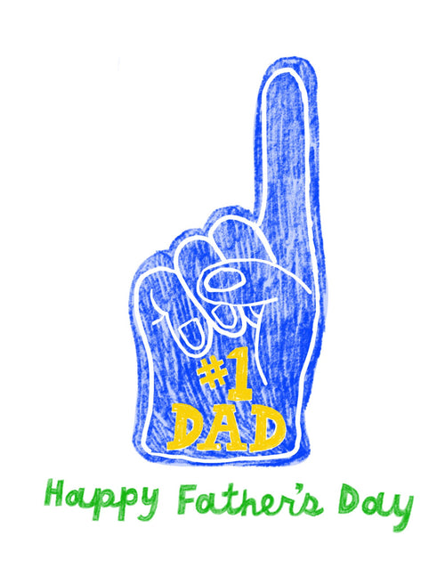 #1 Dad Risograph Card