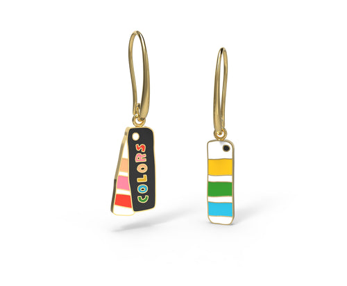 Colors Swatch Book Drop Earrings