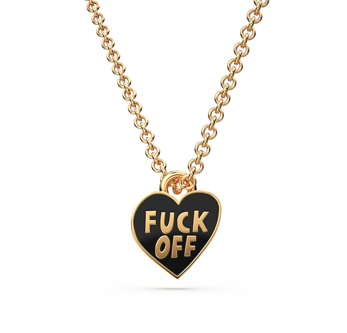 Fuck Off Heart Pendant