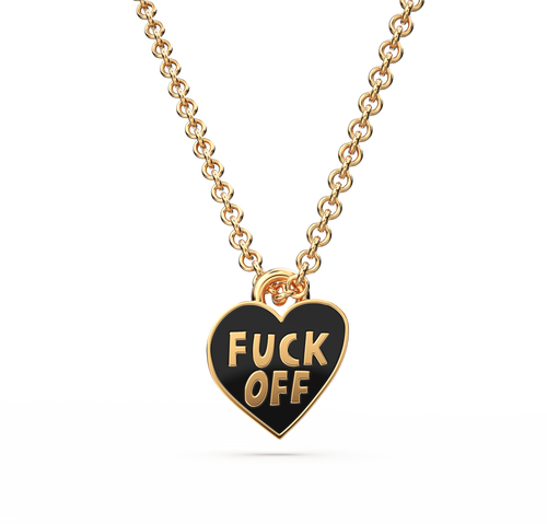 Fuck Off Heart Pendant