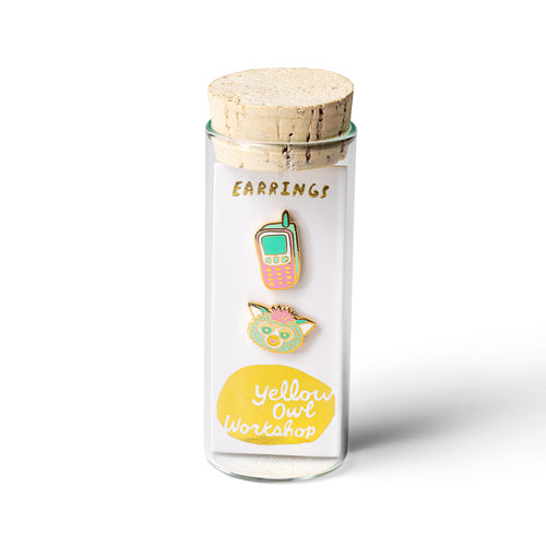 90's Cell Phone & Furby Earrings