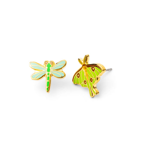 Luna Moth & Dragonfly Earrings
