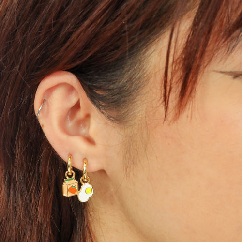 OJ & Egg Hoop Earrings