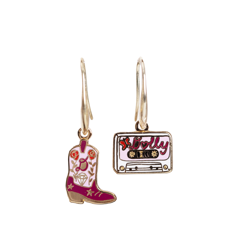 Boot & Country Cassette Drop Earrings