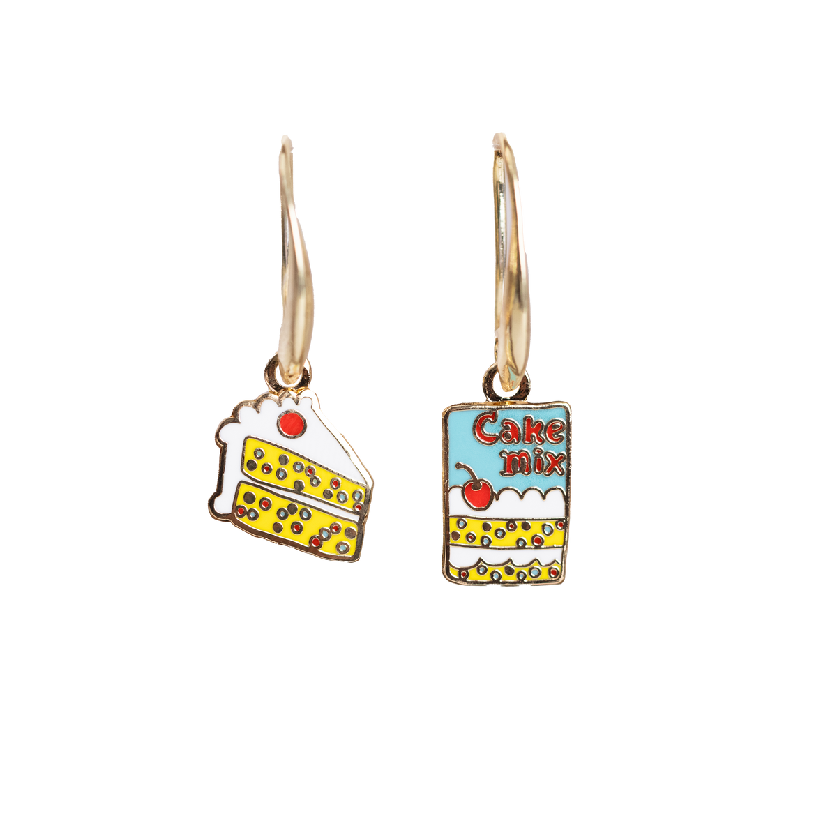 Cake &amp; Cake Mix Drop Earrings