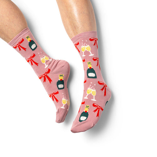 Champagne Toast Crew Socks