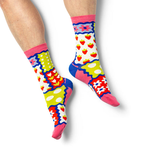 Patchwork Crew Socks - Small