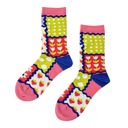Patchwork Crew Socks - Small