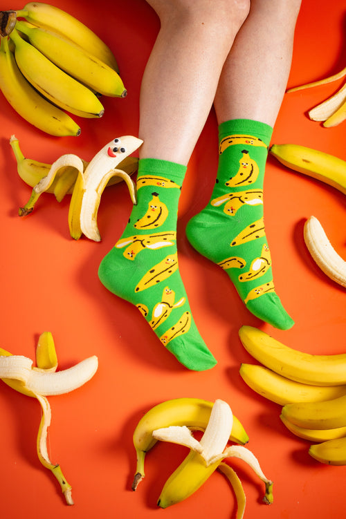Kristina Micotti Banana Crew Socks - Small