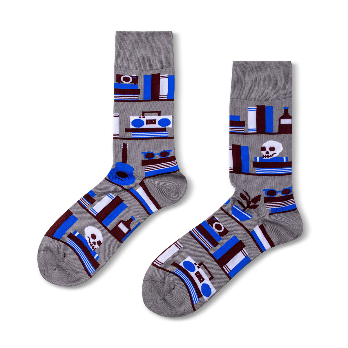 Bookshelf Crew Socks - Large