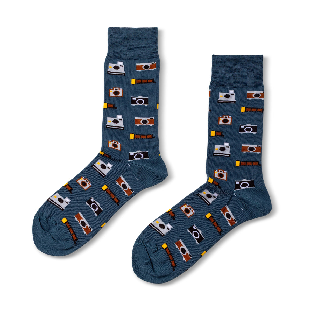 Vintage Camera Crew Socks - Large
