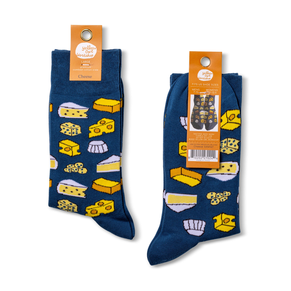 Cheese Crew Socks - Large