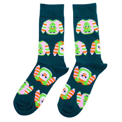Xmas Sweater Crew Socks - Large