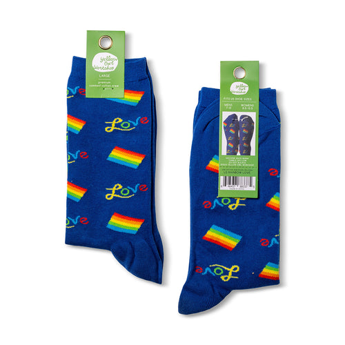 Rainbow Love Crew Socks - Unisex