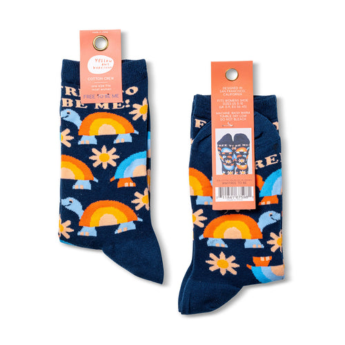 Free To Be Me Crew Socks - Small