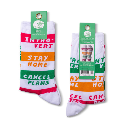Introvert Crew Socks - Small