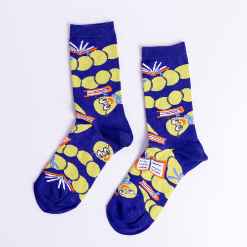 Bookworm Crew Socks - Small