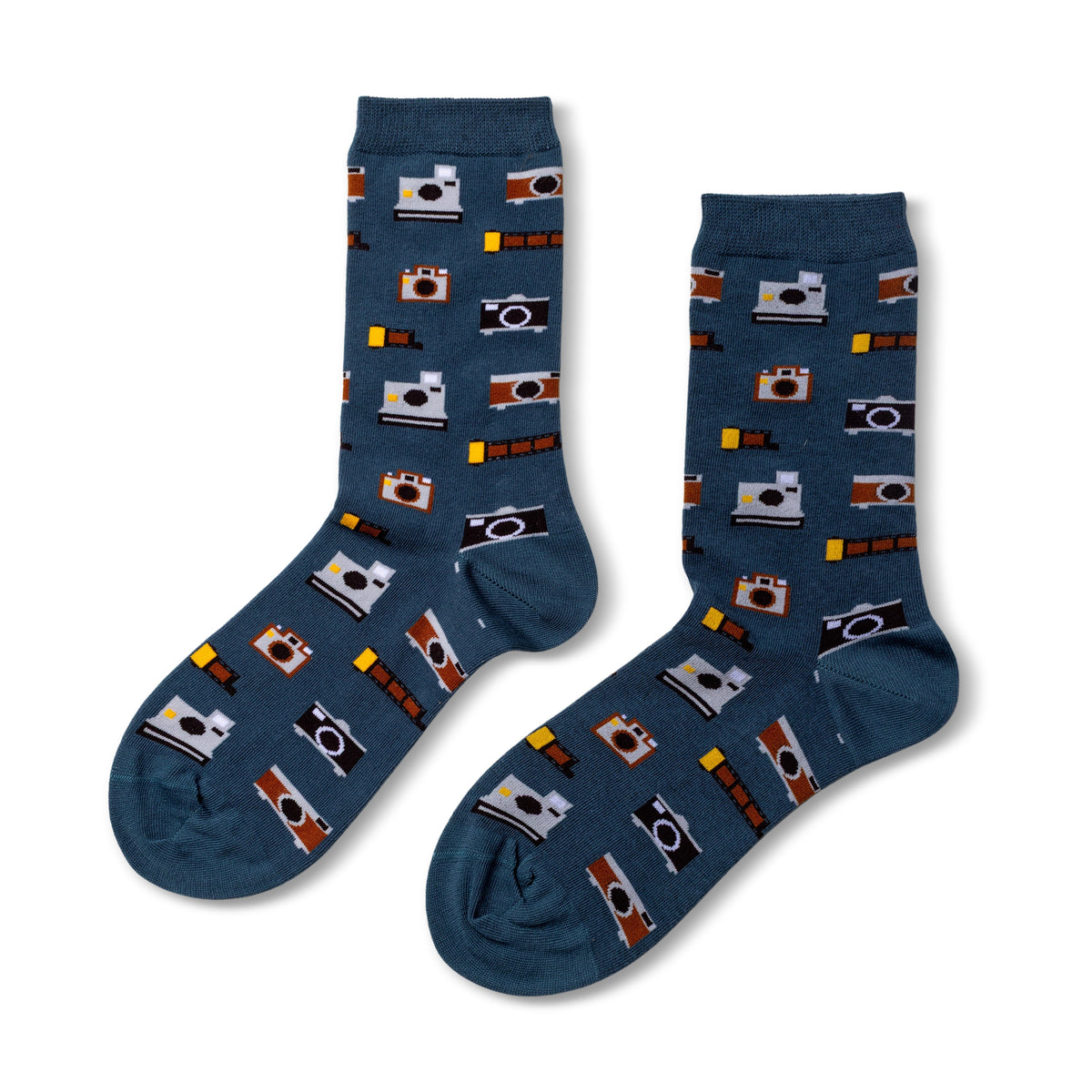 Vintage Camera Crew Socks - Small