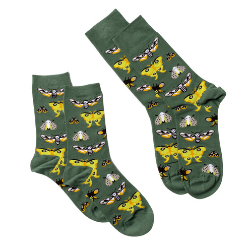 Moths Crew Socks - Large