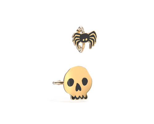 Skull & Spider Ear Cuffs