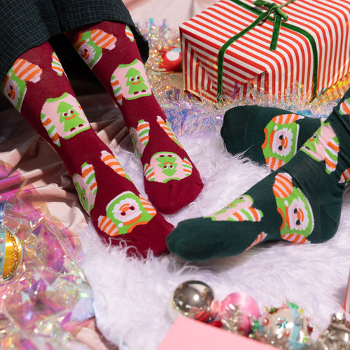 Xmas Sweater Crew Socks - Small