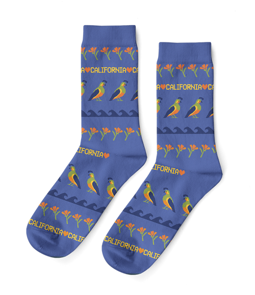 Cali Quail Crew Socks - Large