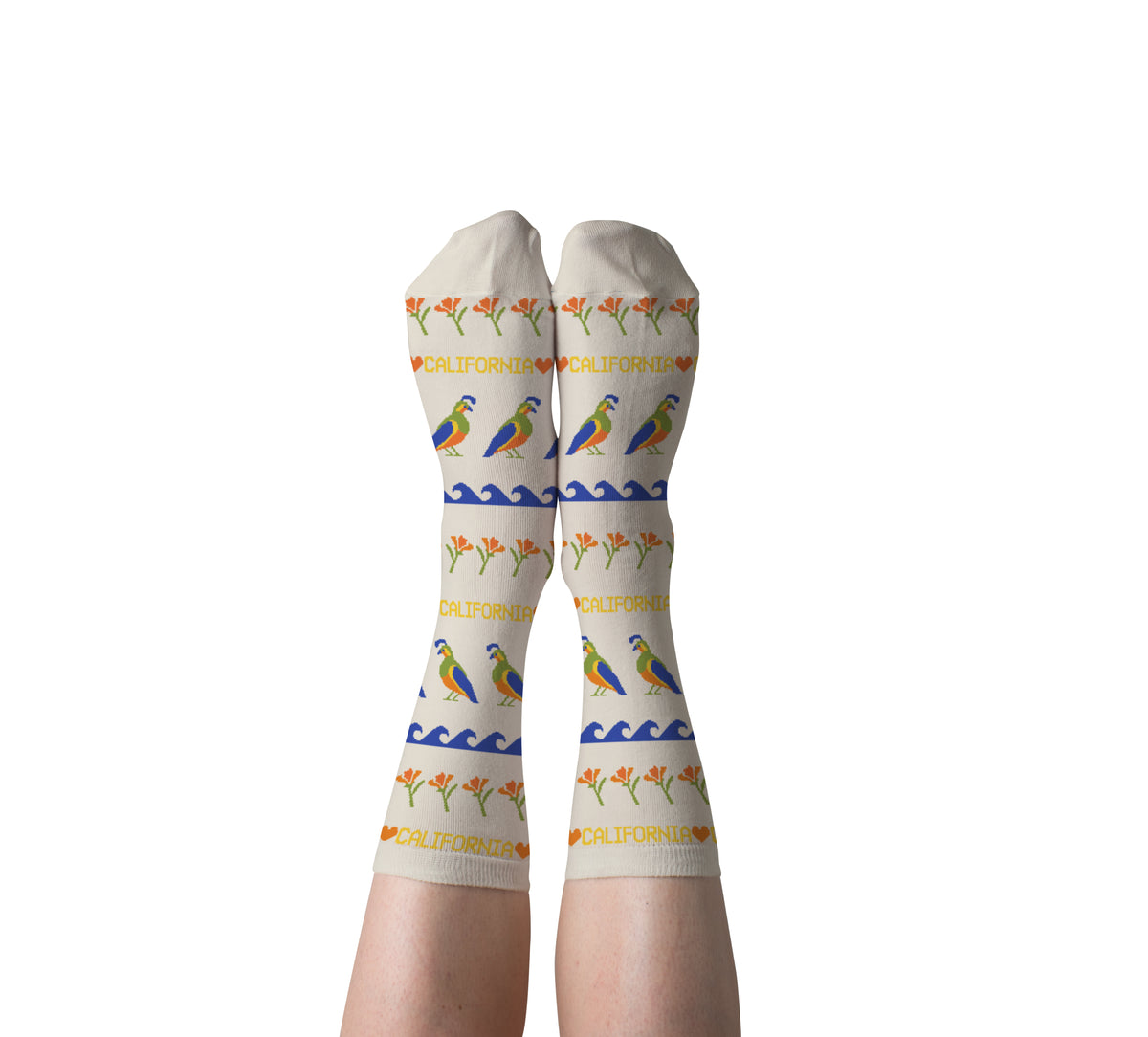 Cali Quail Crew Socks - Small