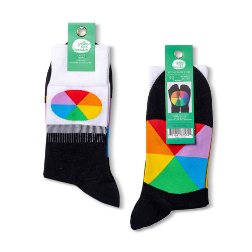 Color Wheel Crew Socks - Large
