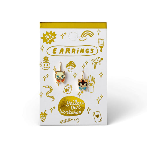 Good & Bad Kittens Drop Earrings