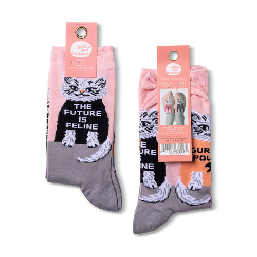Future is Feline Crew Socks - Small