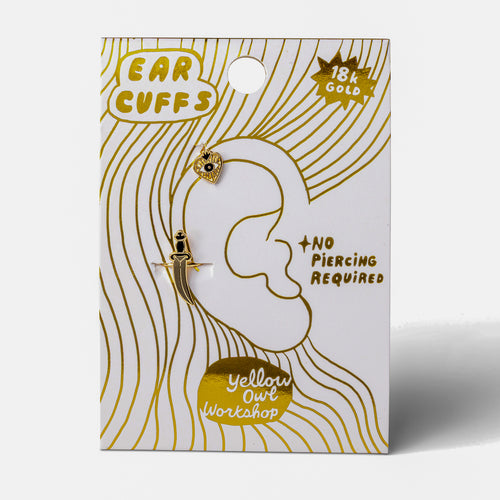 Heart & Dagger Ear Cuffs