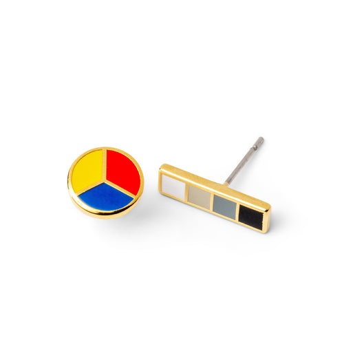 Color Wheel & Grayscale Earrings