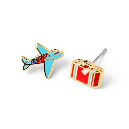 Airplane & Suitcase Earrings