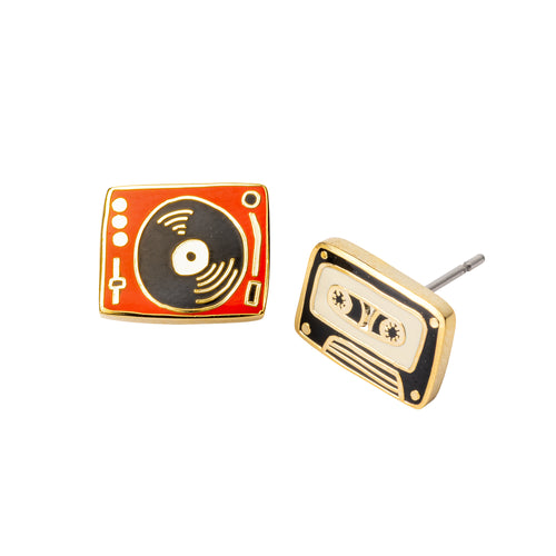 Record Player & Tape Earrings