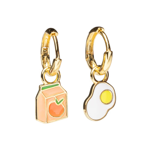 OJ & Egg Hoop Earrings