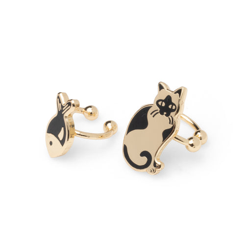 Cat & Fish Ear Cuffs