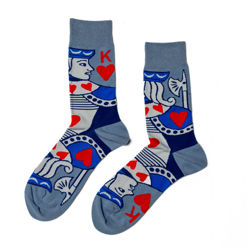 King of Hearts Crew Socks - Large