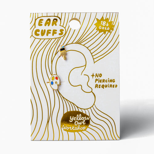 Paint Brush & Palette Ear Cuffs