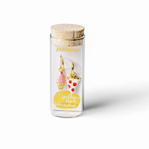 Pizza & Ice Cream Hoop Earrings