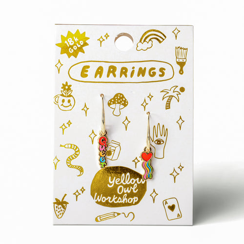 Queer Heart Drop Earrings