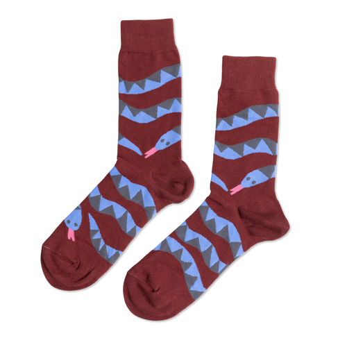 Snakes Crew Socks - Large