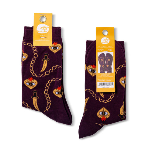 Heart & Dagger Crew Socks - Small