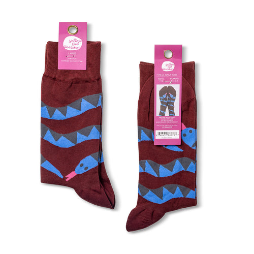 Snakes Crew Socks - Large