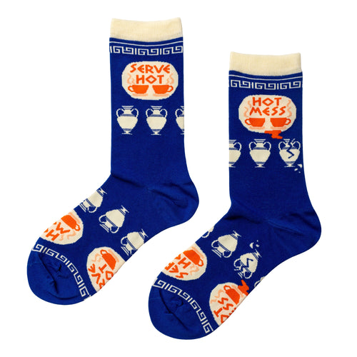 Serve Hot, Hot Mess Crew Socks - Small