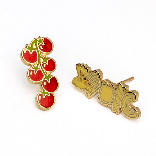 Tomatoes & Pasta Earrings