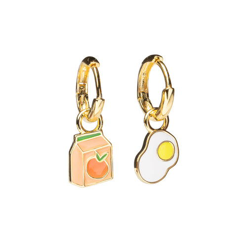 OJ & Egg Hoop Earrings